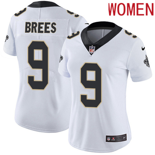 2019 Women New Orleans Saints #9 Brees white Nike Vapor Untouchable Limited NFL Jersey->women nfl jersey->Women Jersey